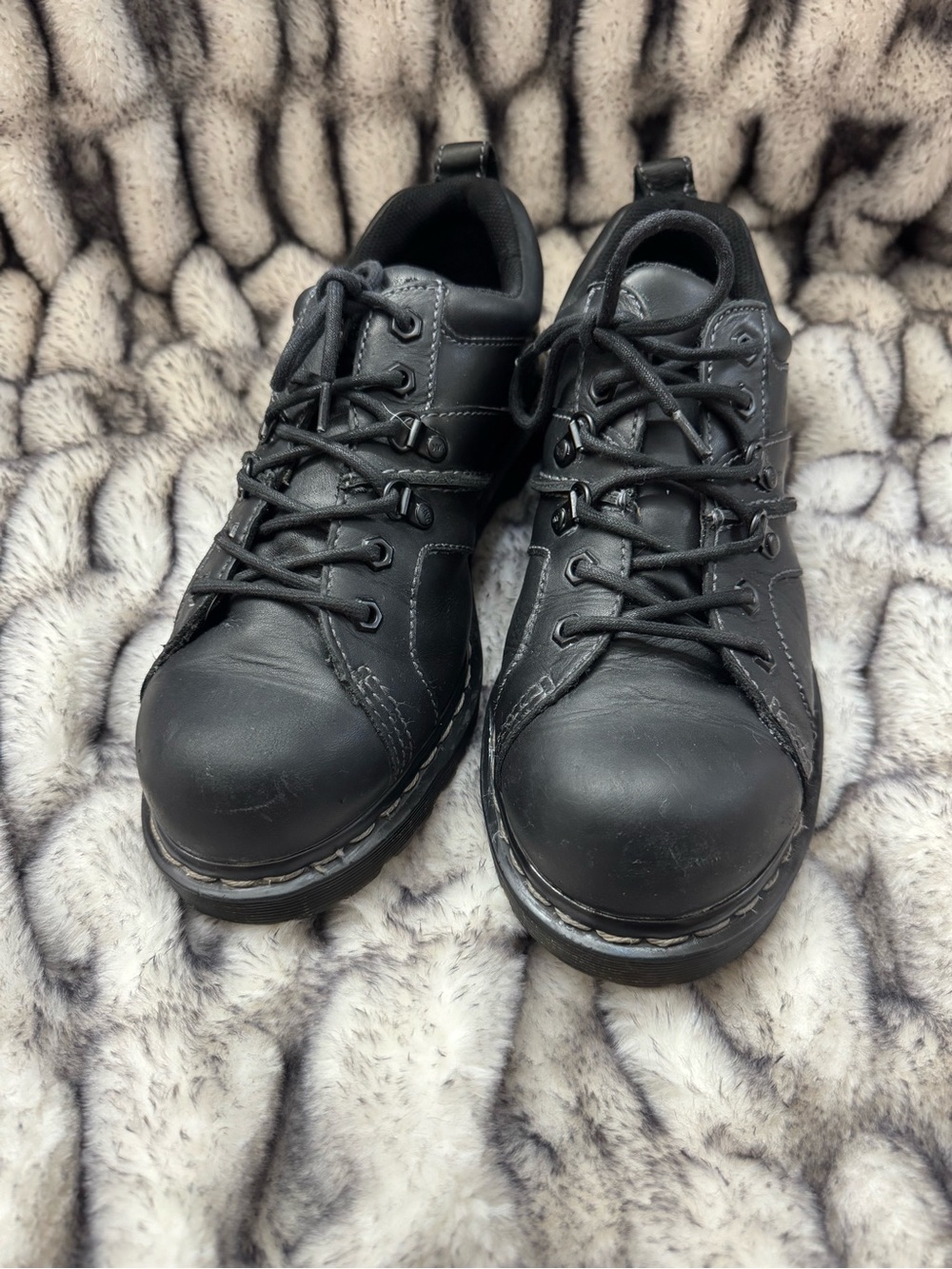 Dr. Martens Men's Black Leather Lace-Up Boots